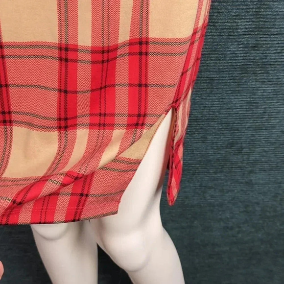 JOLIE & JOY Plaid Dress With Faux Leather Buckle Straps NWT! - Picture 4 of 12